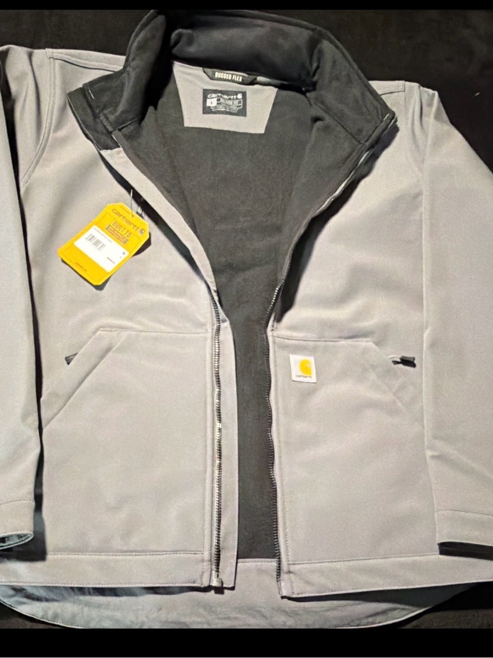 Carhartt Men’s Light Gray Performance Work Jacket with Black Lining